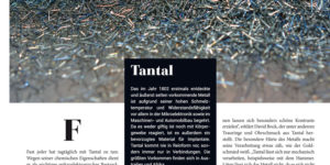 David Bock in der Goldschmiedezeitung mit Tantal als Material des Monats