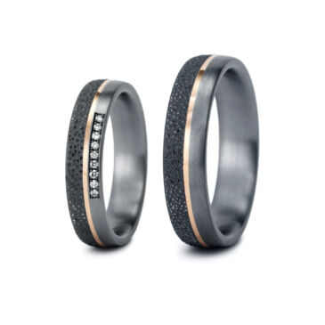 3135-10 | 3135-15 Tantal Ringe Haudarin® Material: Tantal, Gold und Diamanten